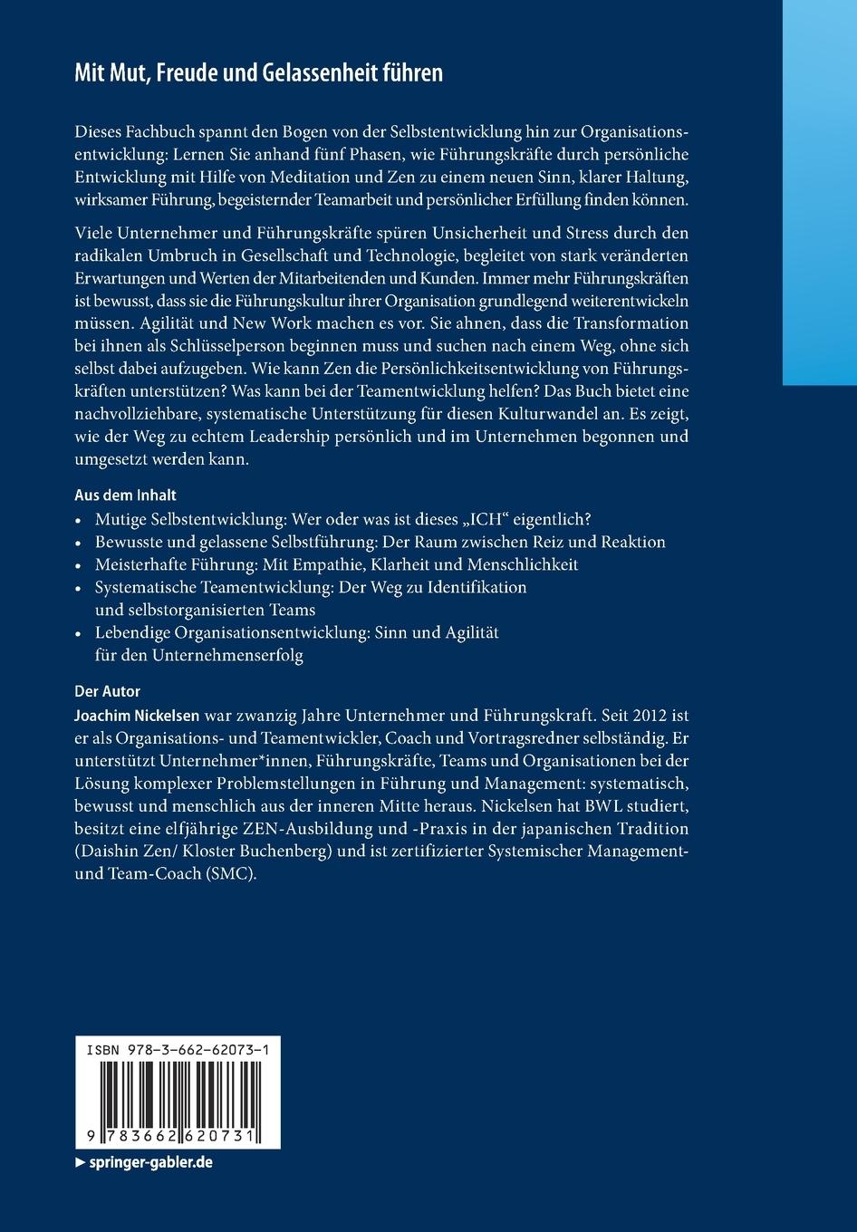 Rückseitencover Mit Mut, Freude und Gelassenheit führen