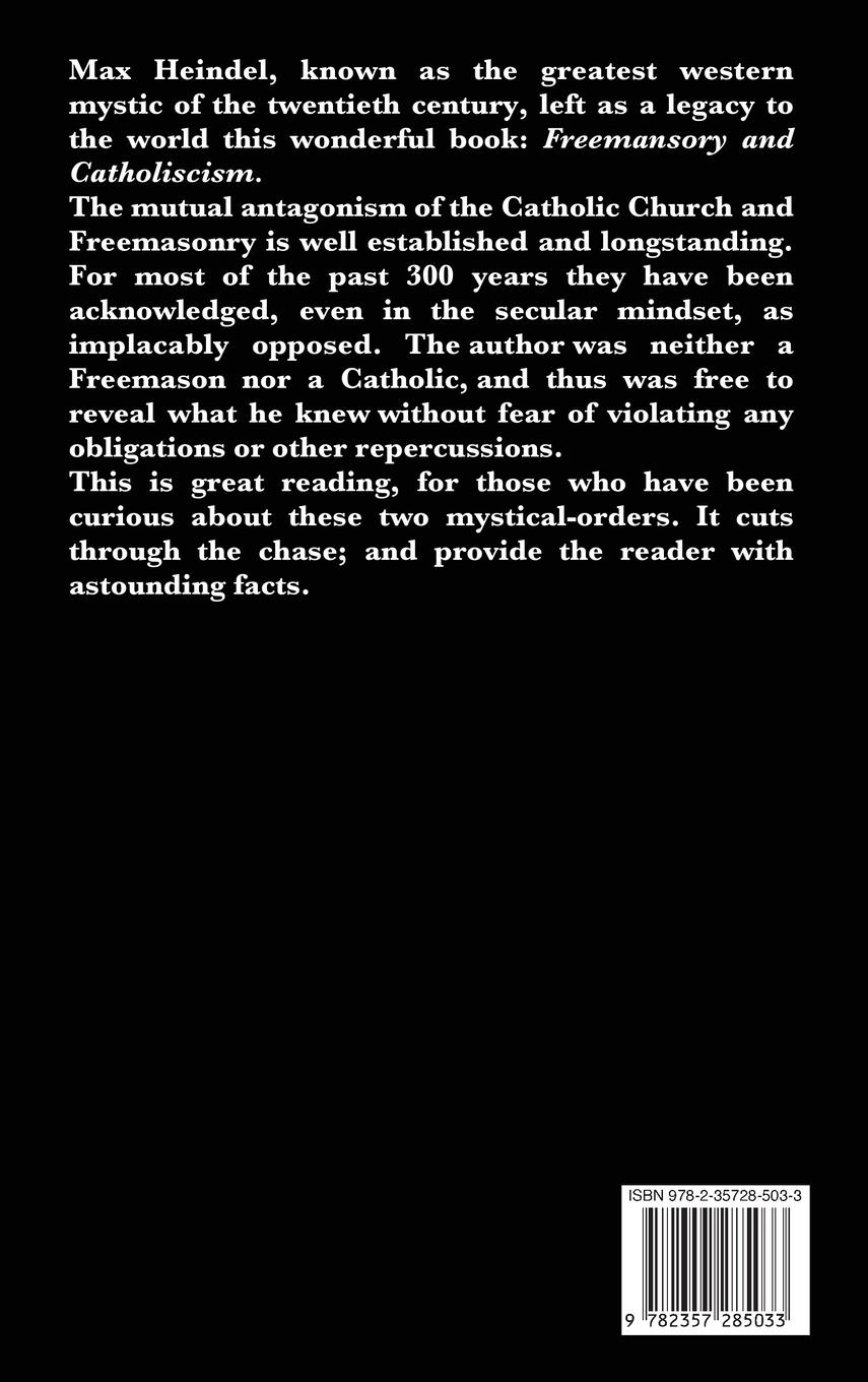 Rückseitencover Freemasonry and Catholicism