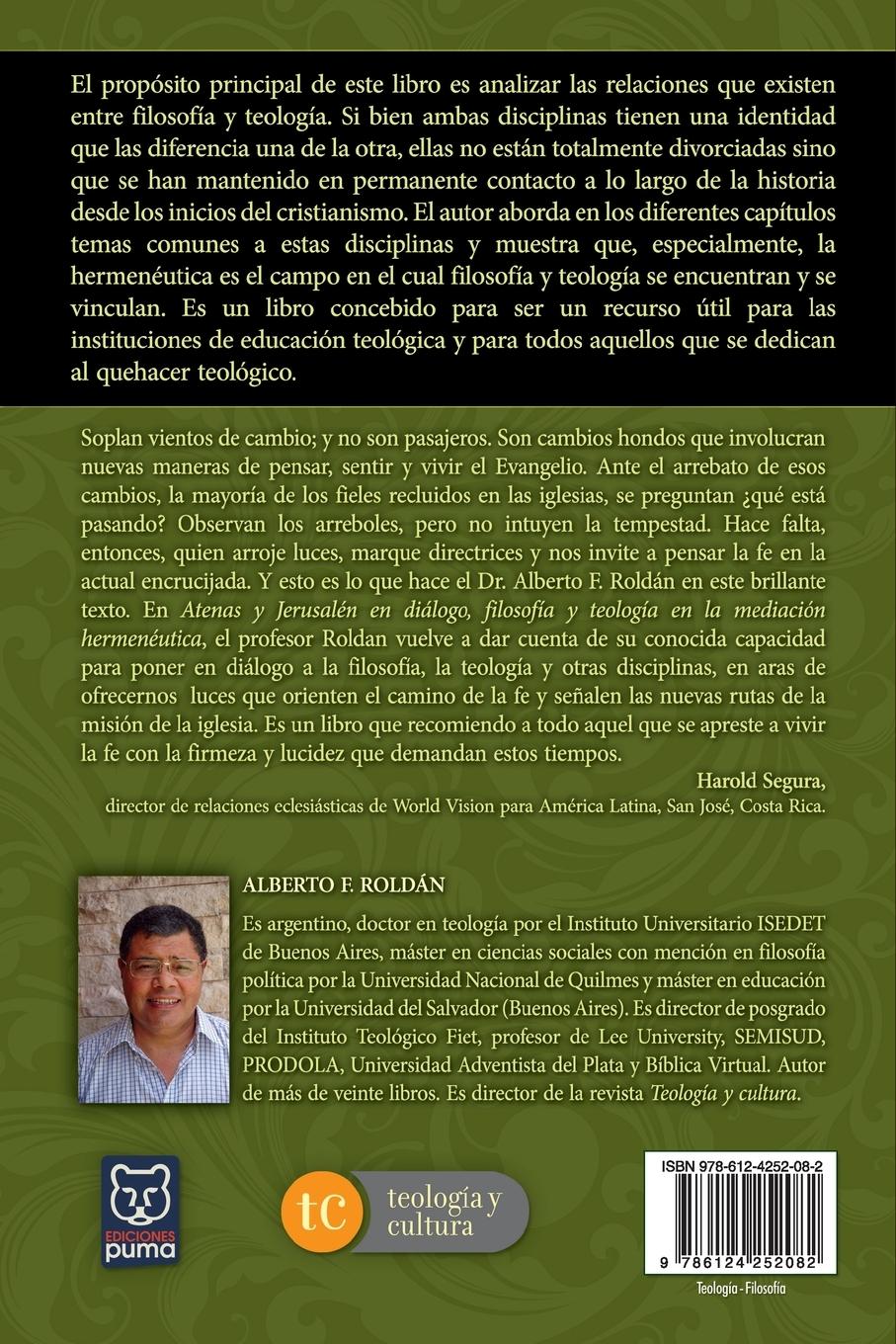 Rückseitencover ATENAS Y JERUSALÉN EN DIÁLOGO