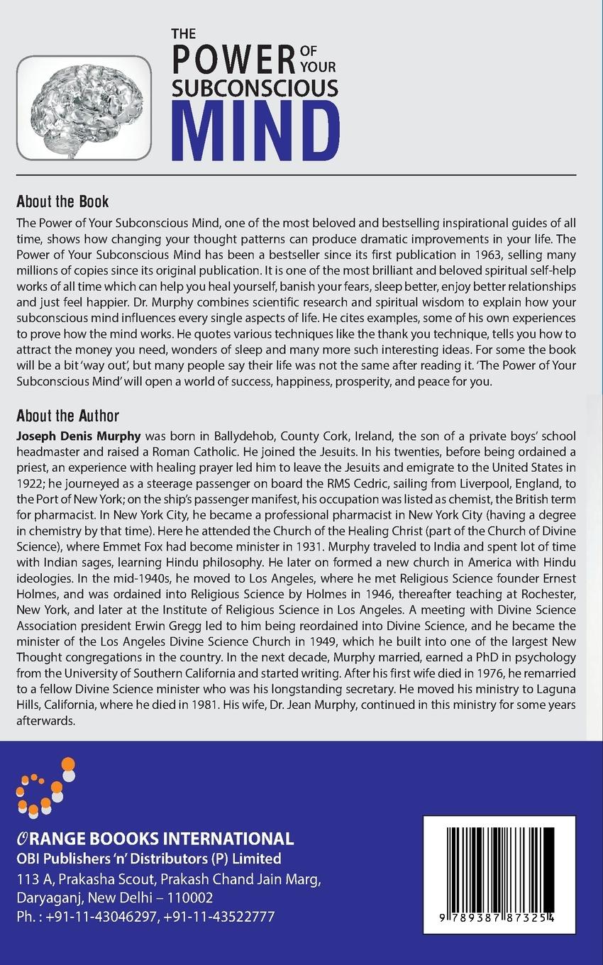 Rückseitencover The Power Of Your Subconscious Mind