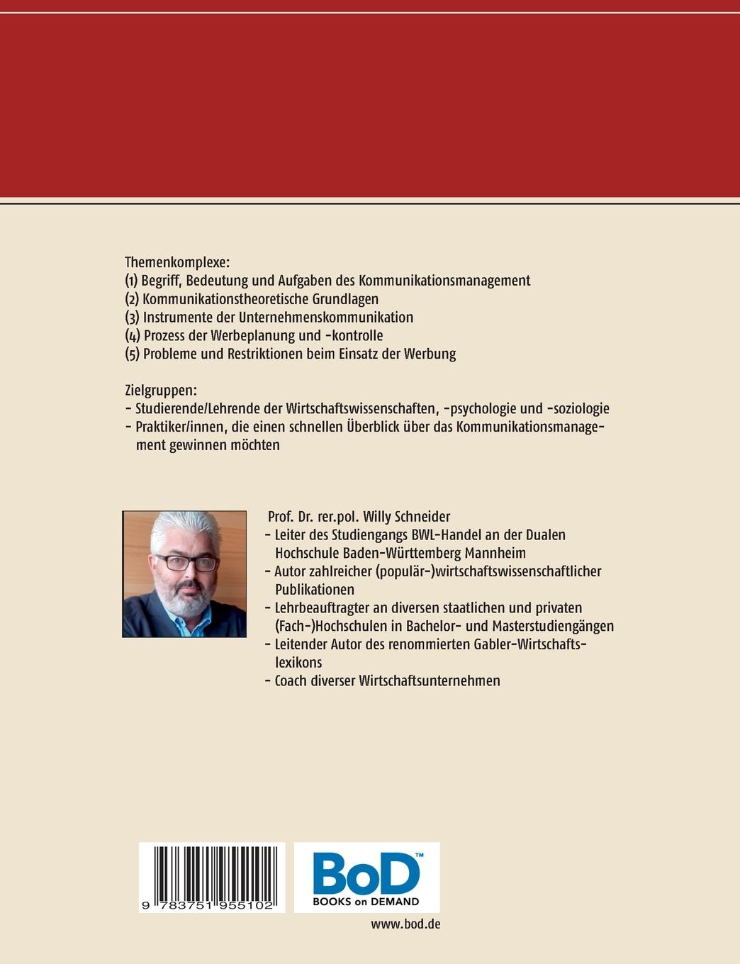 Rückseitencover Kommunikationsmanagement kompakt