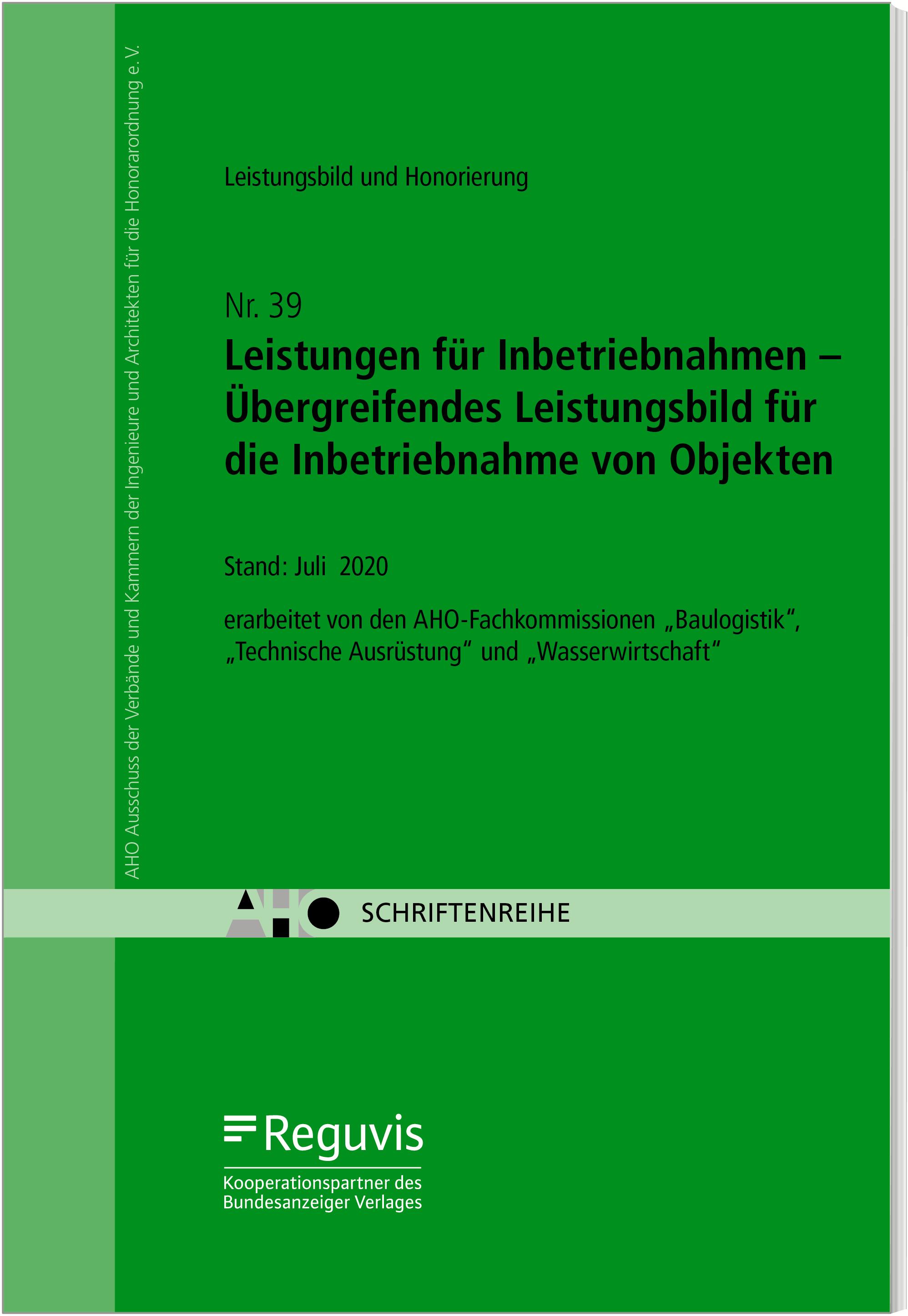 Vorderes Coverbild Leistungen für Inbetriebnahmen - Übergreifendes Leistungsbild für die Inbetriebnahme von Objekten