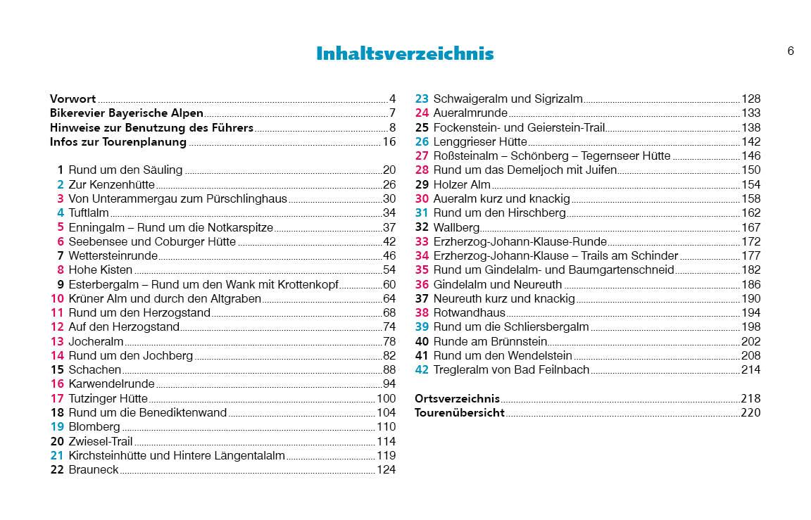 Beispielinhalt (Bild) Bike Guide Bayerische Alpen