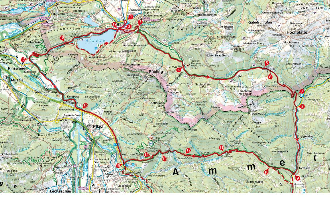 Beispielinhalt (Bild) Bike Guide Bayerische Alpen
