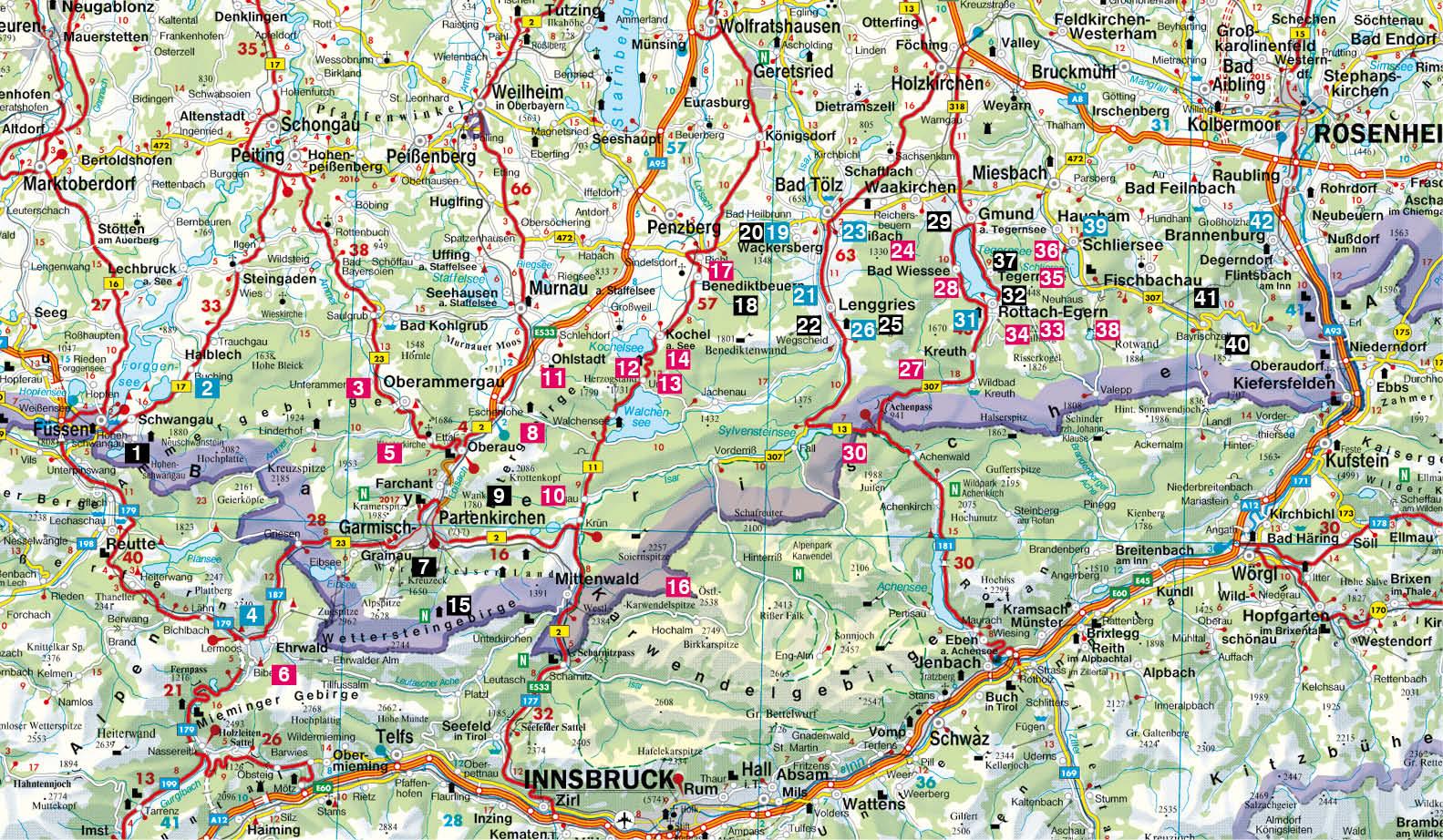 Beispielinhalt (Bild) Bike Guide Bayerische Alpen