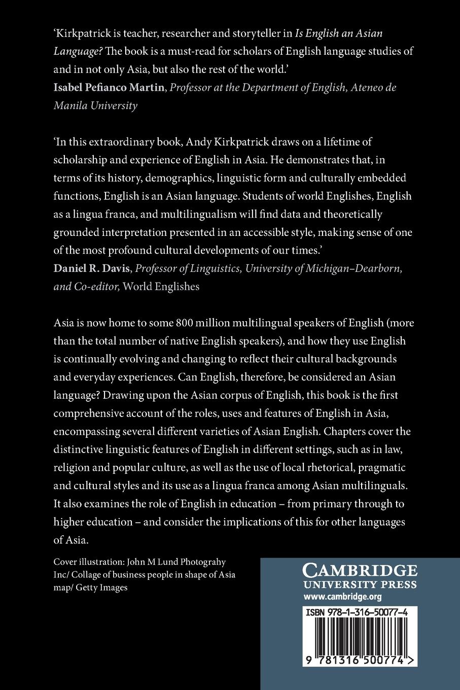 Rückseitencover Is English an Asian Language?