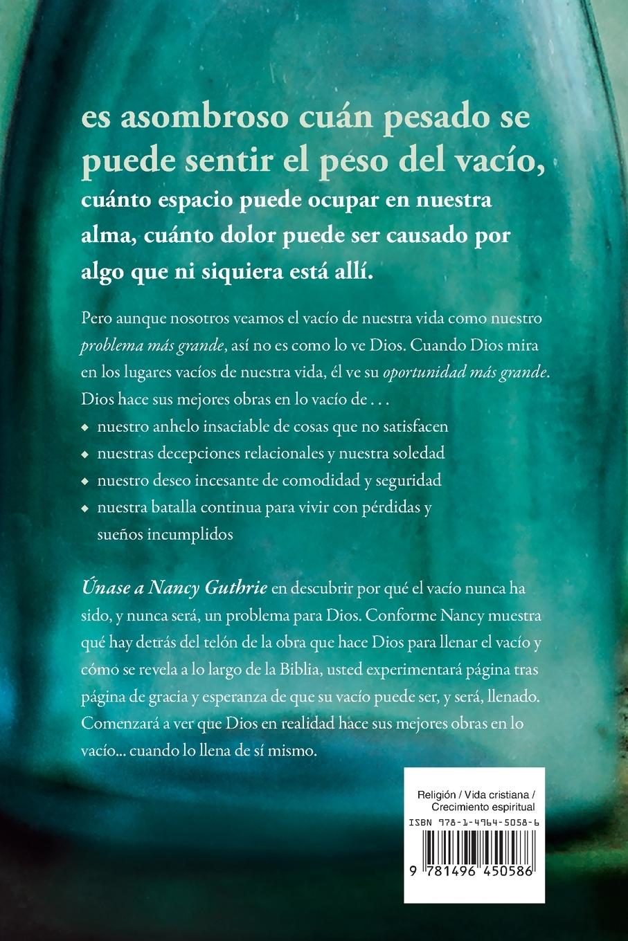 Rückseitencover Dios hace sus mejores obras en lo vacío