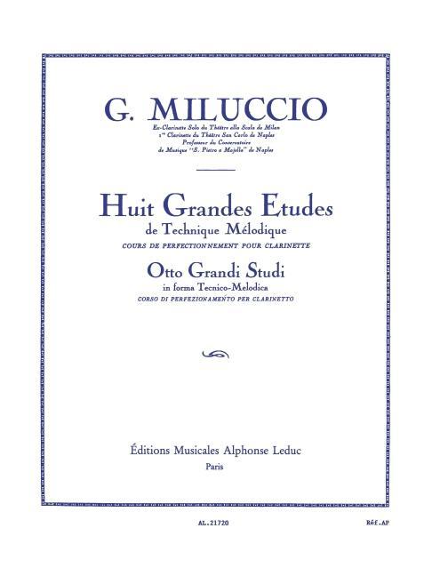 Vorderes Coverbild 8 Grandes Etudes de Technique Melodique (Clarinet Solo)