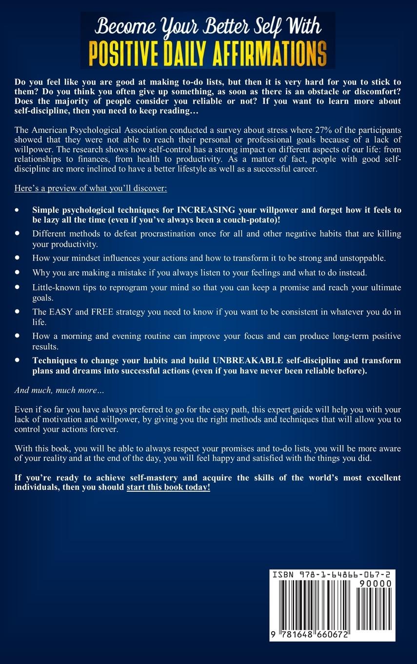 Rückseitencover Become Your Better Self With Positive Daily Affirmations