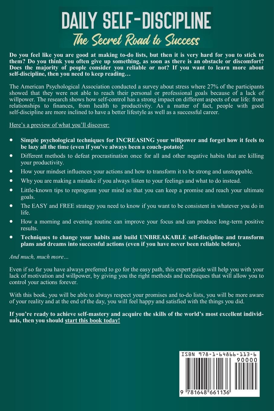 Rückseitencover Daily Self-Discipline