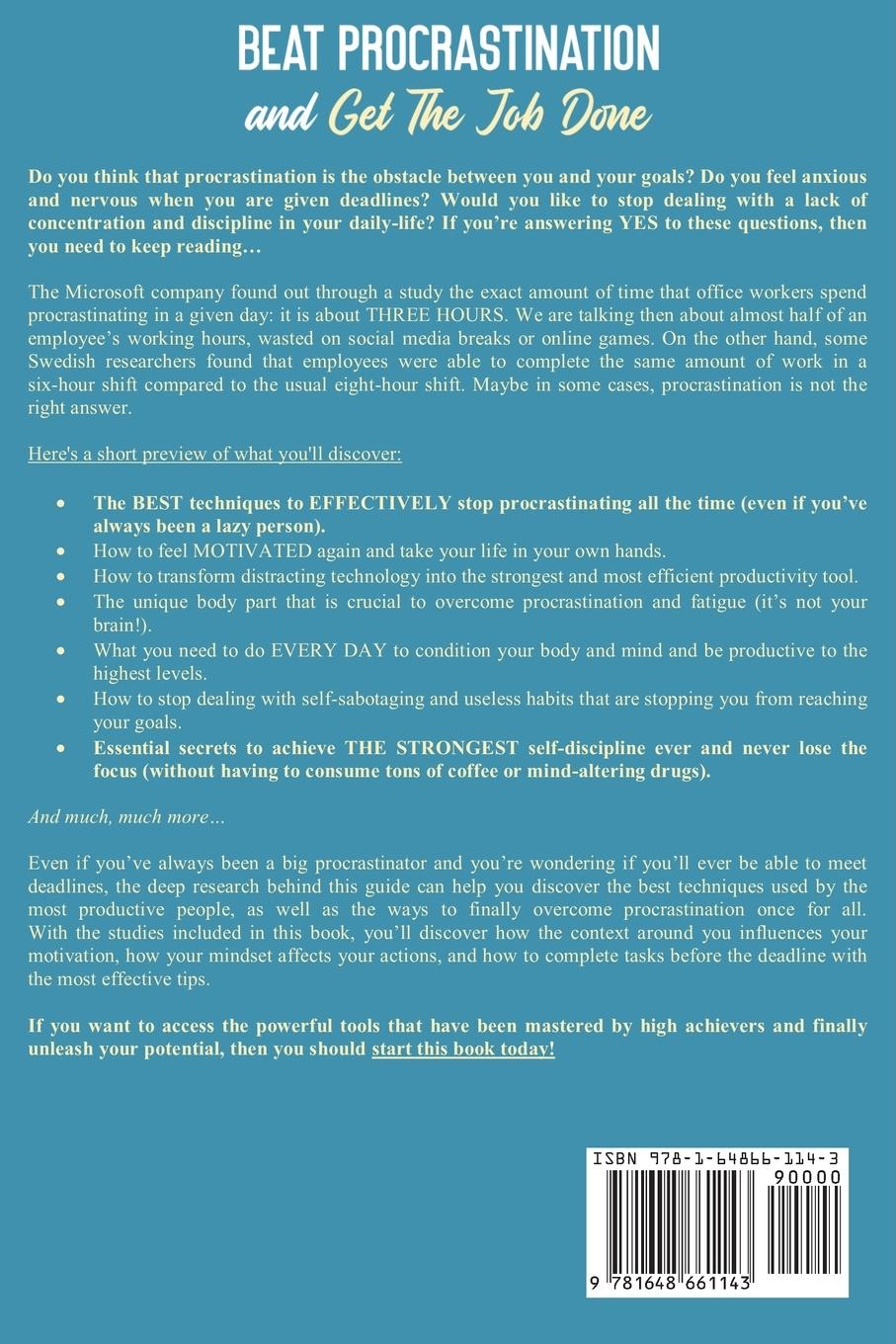 Rückseitencover Beat Procrastination and Get The Job Done