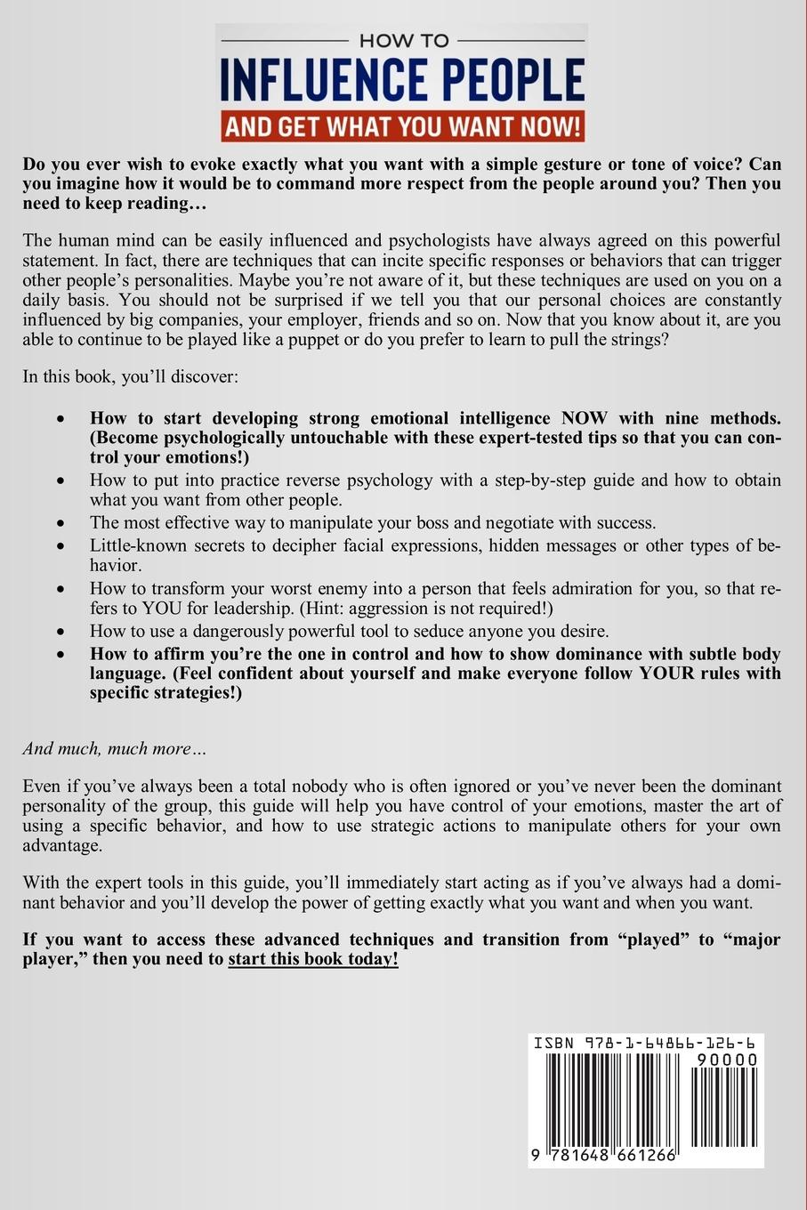 Rückseitencover How to Influence People and Get What You Want Now