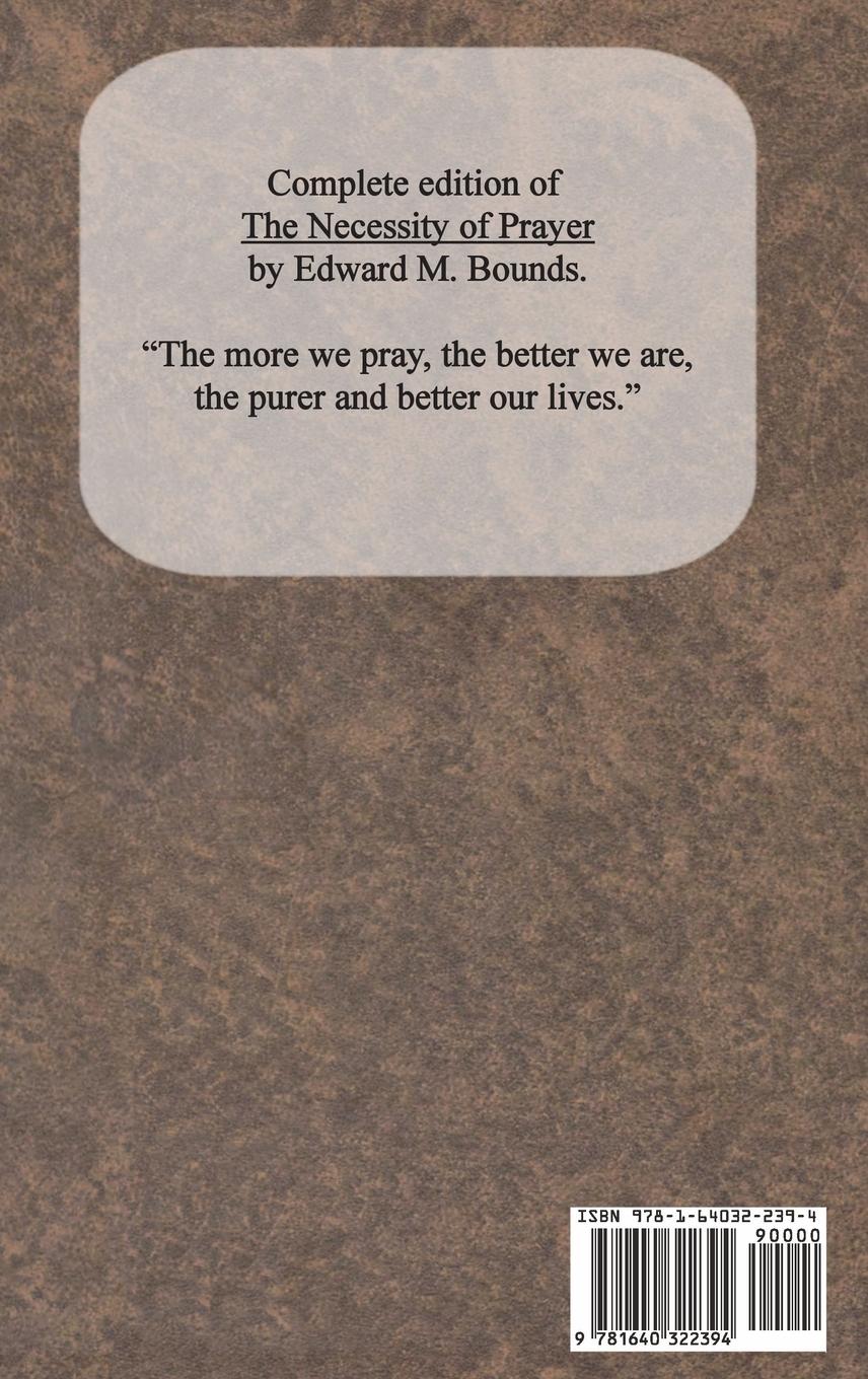 Rückseitencover The Necessity of Prayer