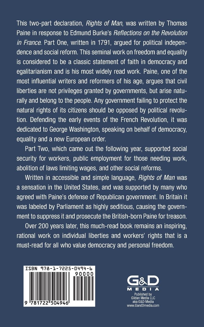 Rückseitencover Rights of Man