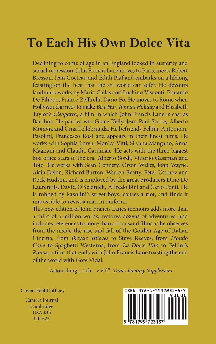 Rückseitencover To Each His Own Dolce Vita