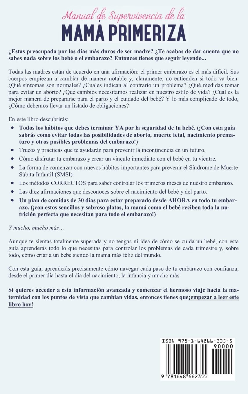 Rückseitencover Manual de supervivencia de la mamá primeriza
