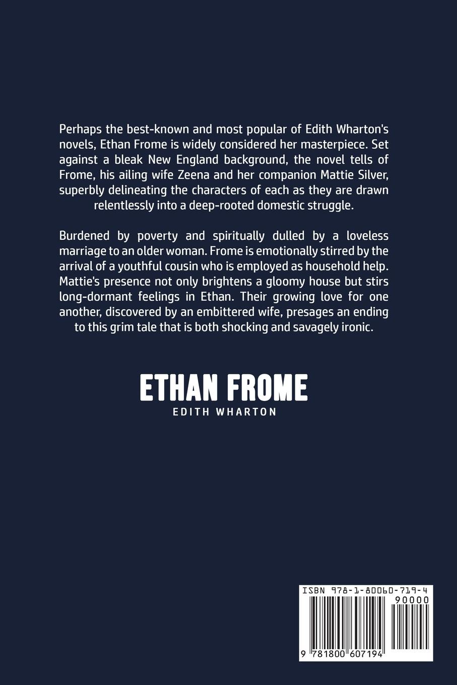 Rückseitencover Ethan Frome