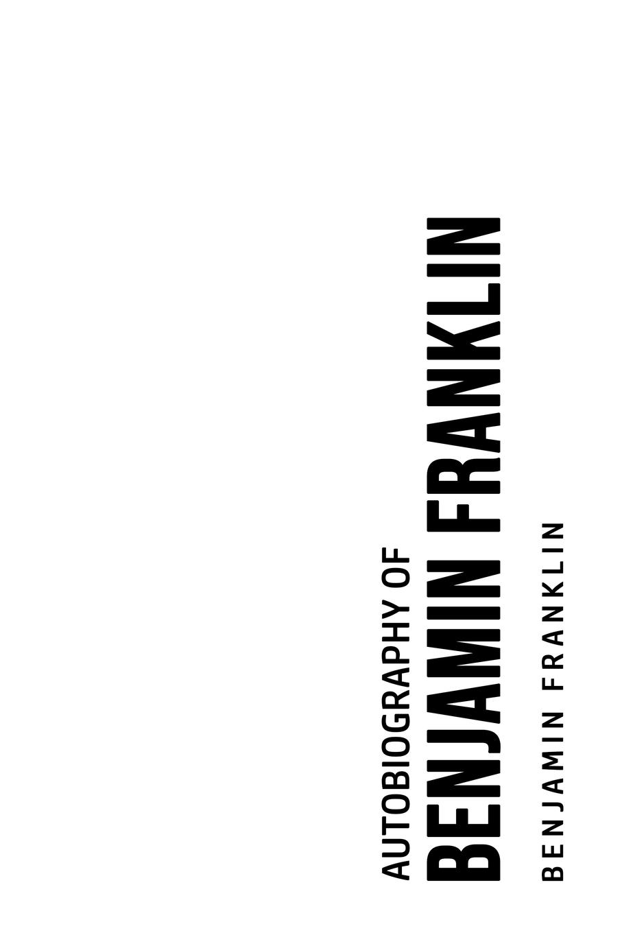 Vorderes Coverbild Autobiography of Benjamin Franklin