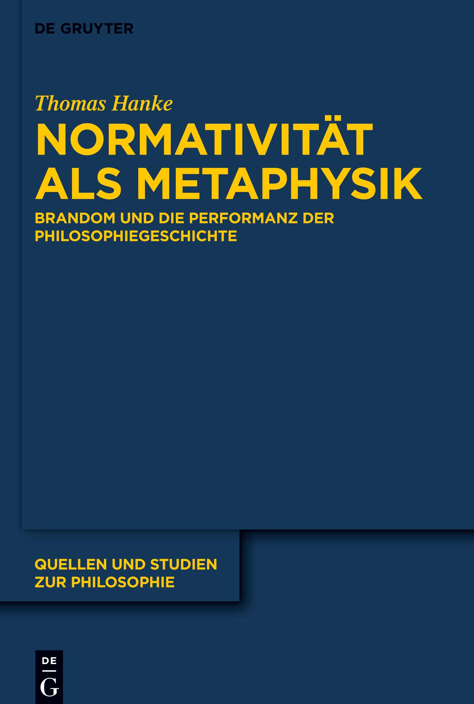 Vorderes Coverbild Normativität als Metaphysik