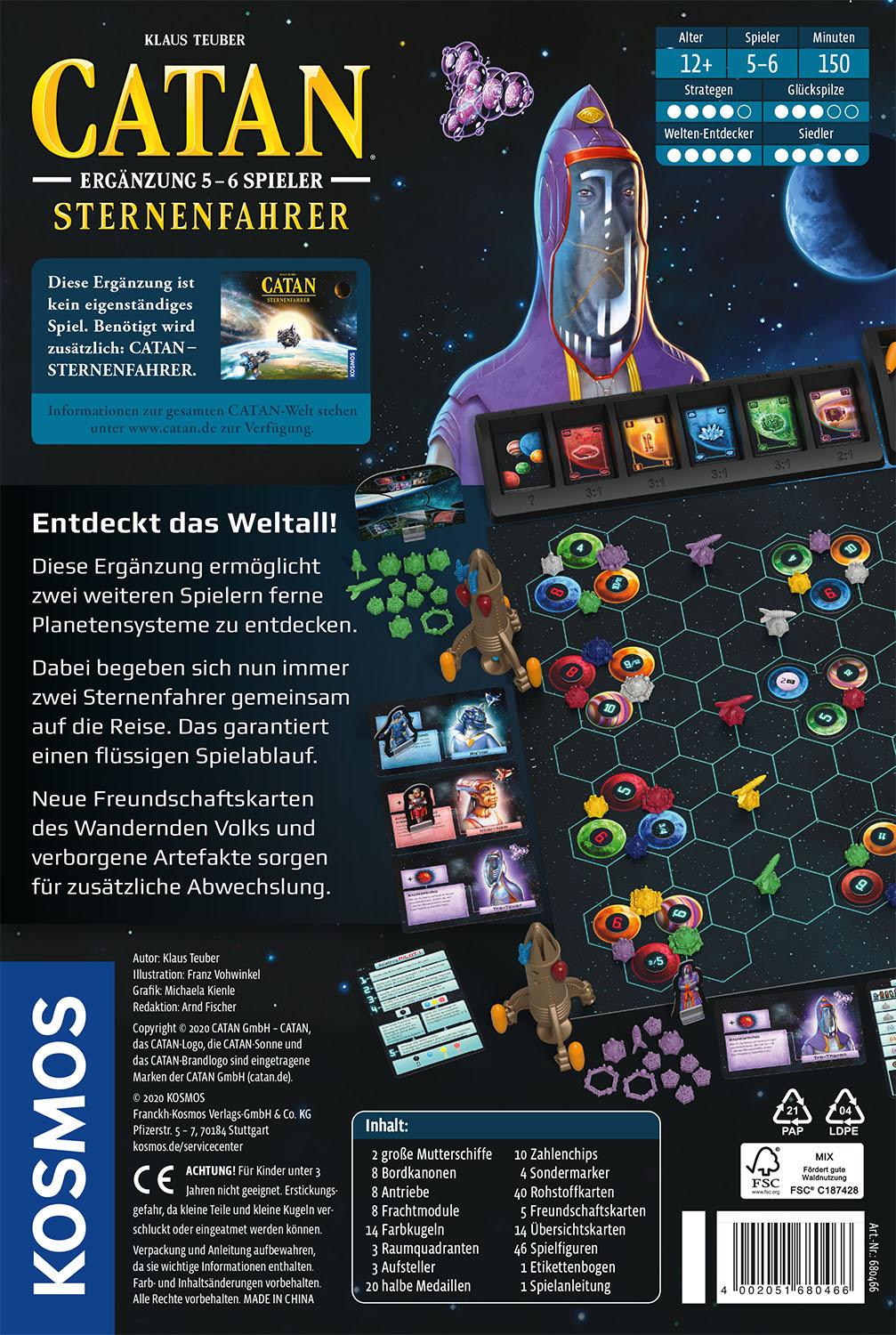 Rückseitencover CATAN - Sternenfahrer - Ergänzung 5 und 6 Spieler
