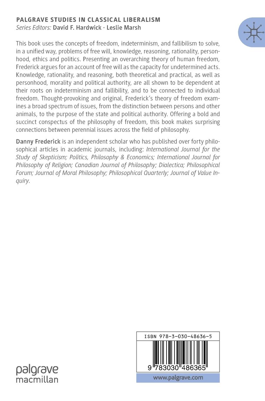 Rückseitencover Freedom, Indeterminism, and Fallibilism