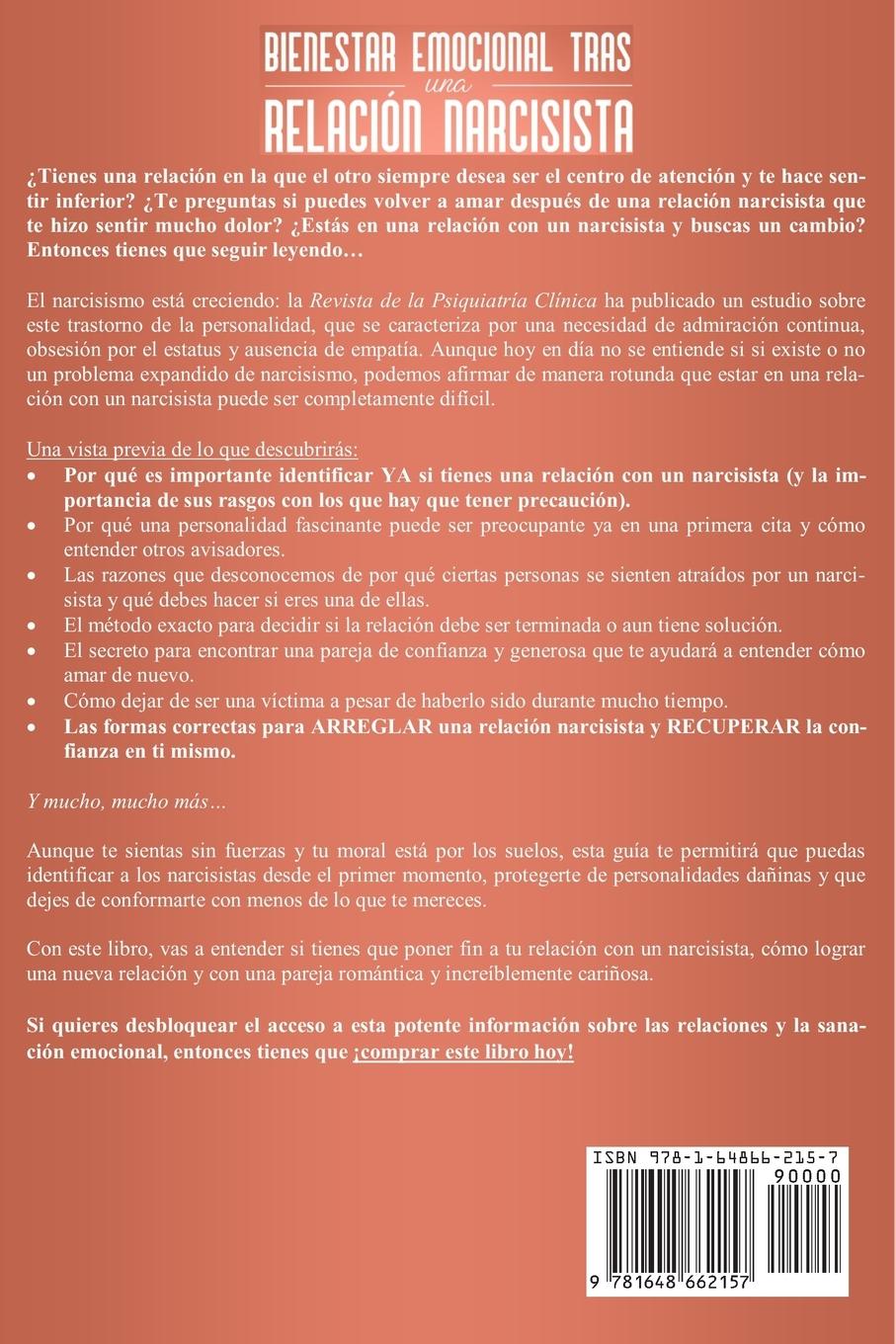 Rückseitencover Bienestar emocional tras una relación narcisista