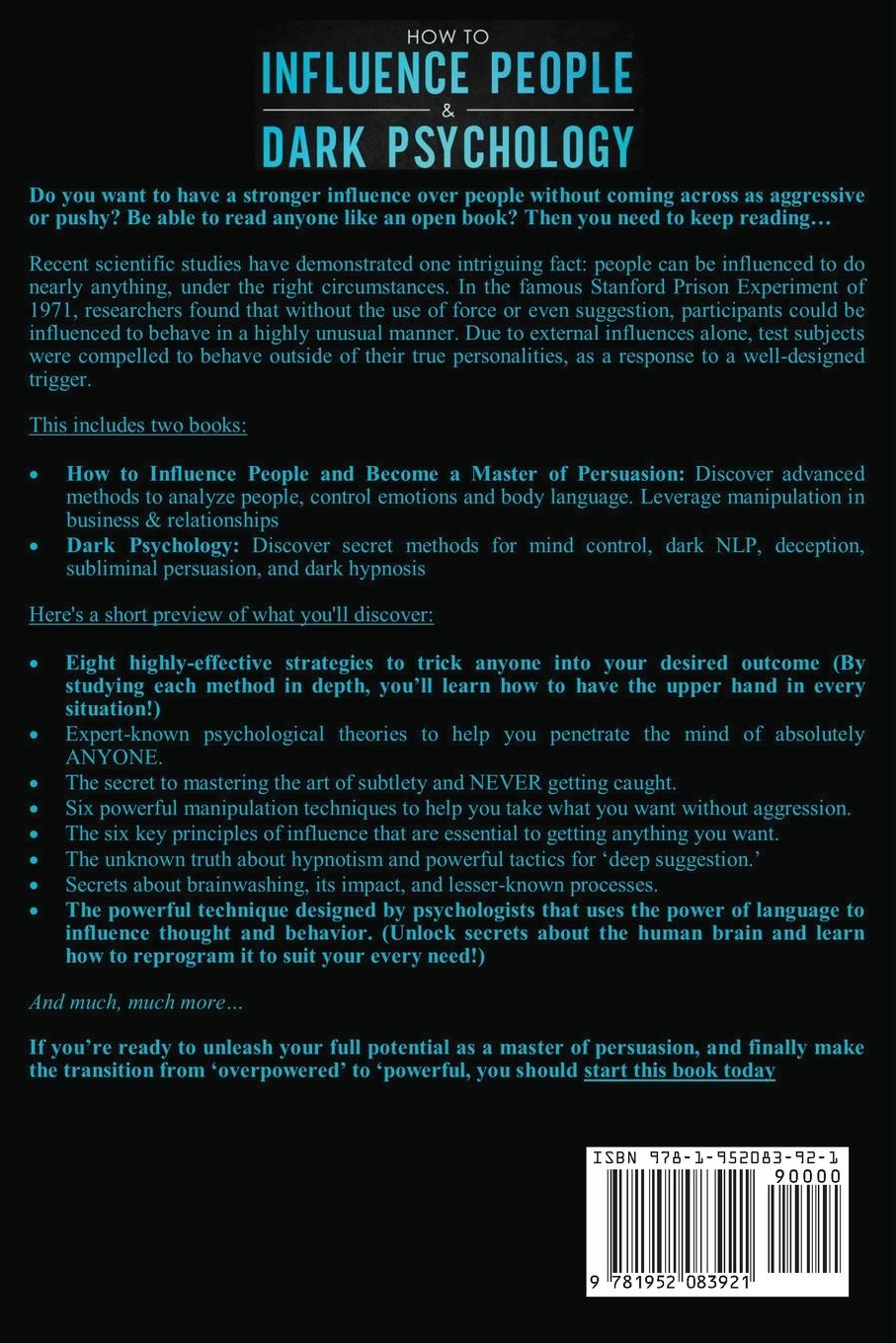 Rückseitencover How to Influence People and Dark Psychology 2-in-1