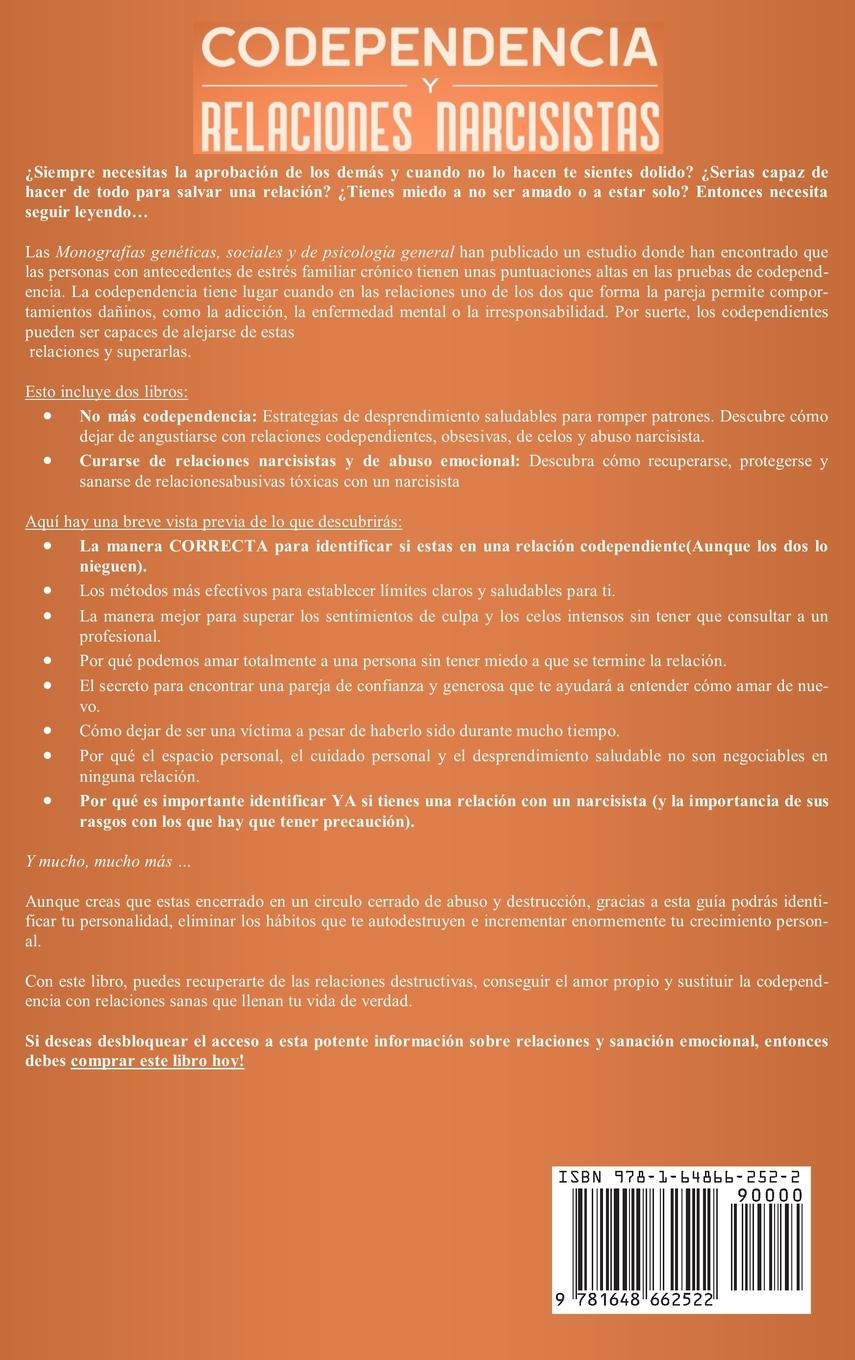 Rückseitencover Codependencia y relaciones narcisistas 2 libros en 1