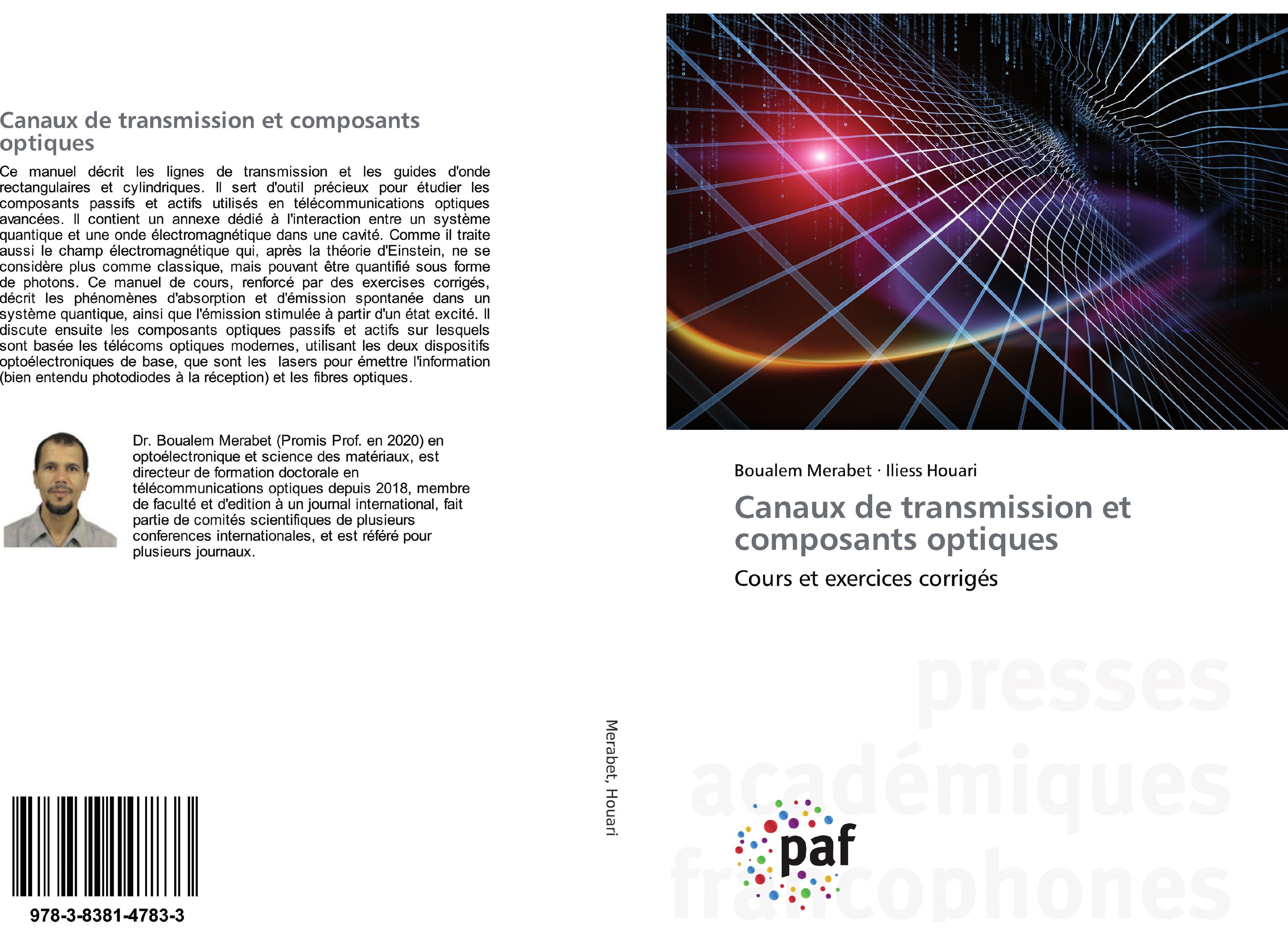 Vorderes Coverbild Canaux de transmission et composants optiques