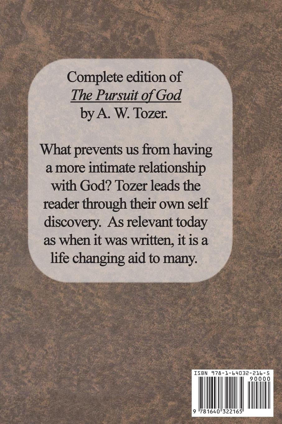 Rückseitencover The Pursuit of God