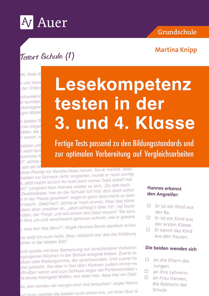 Vorderes Coverbild Lesekompetenz testen in der 3. und 4. Klasse