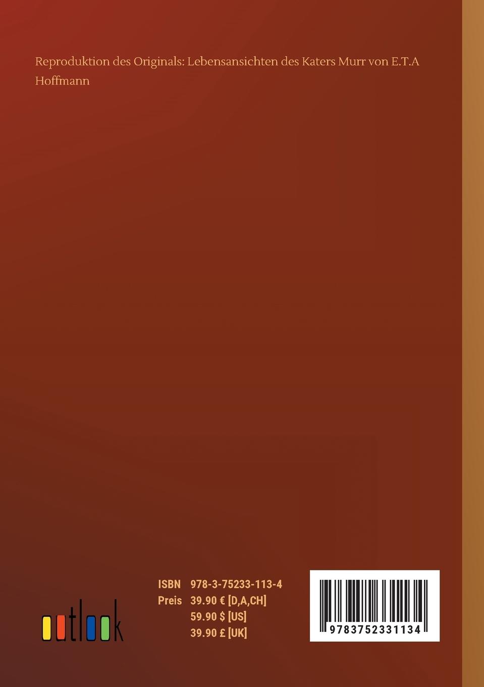 Rückseitencover Lebensansichten des Katers Murr