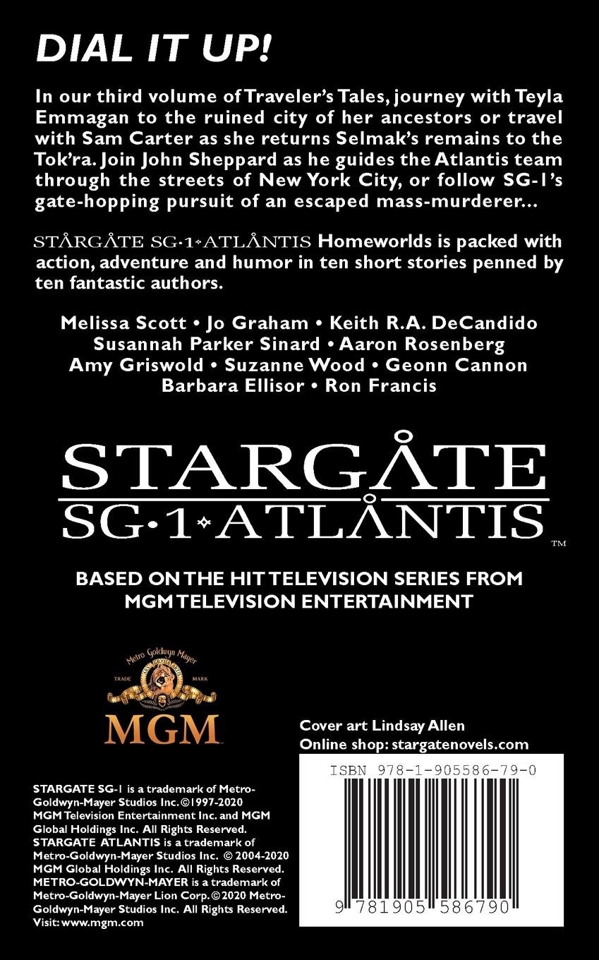 Rückseitencover STARGATE SG-1 ATLANTIS Homeworlds