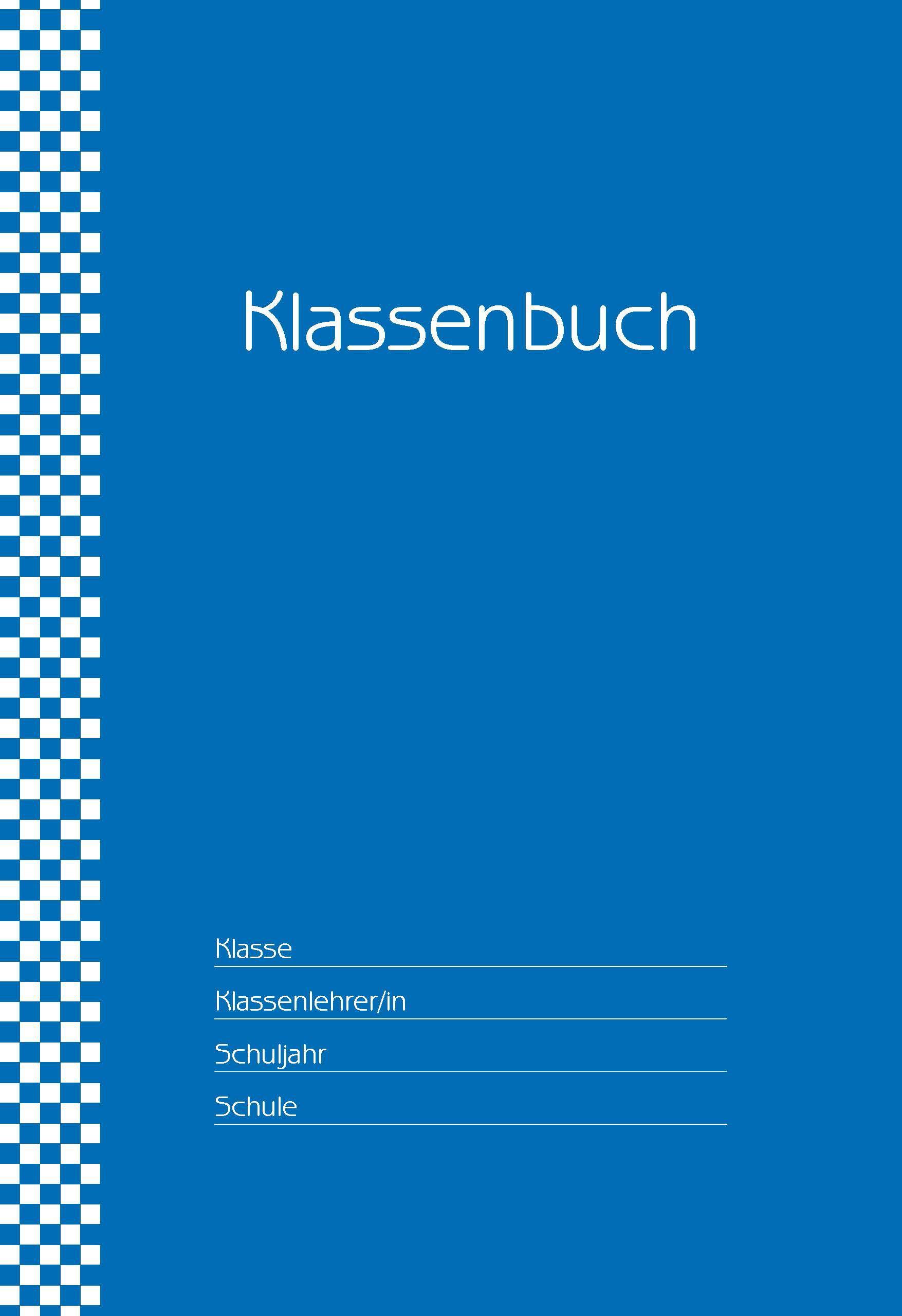 Vorderes Coverbild Klassenbuch "Standard", Umschlagfarbe: blau