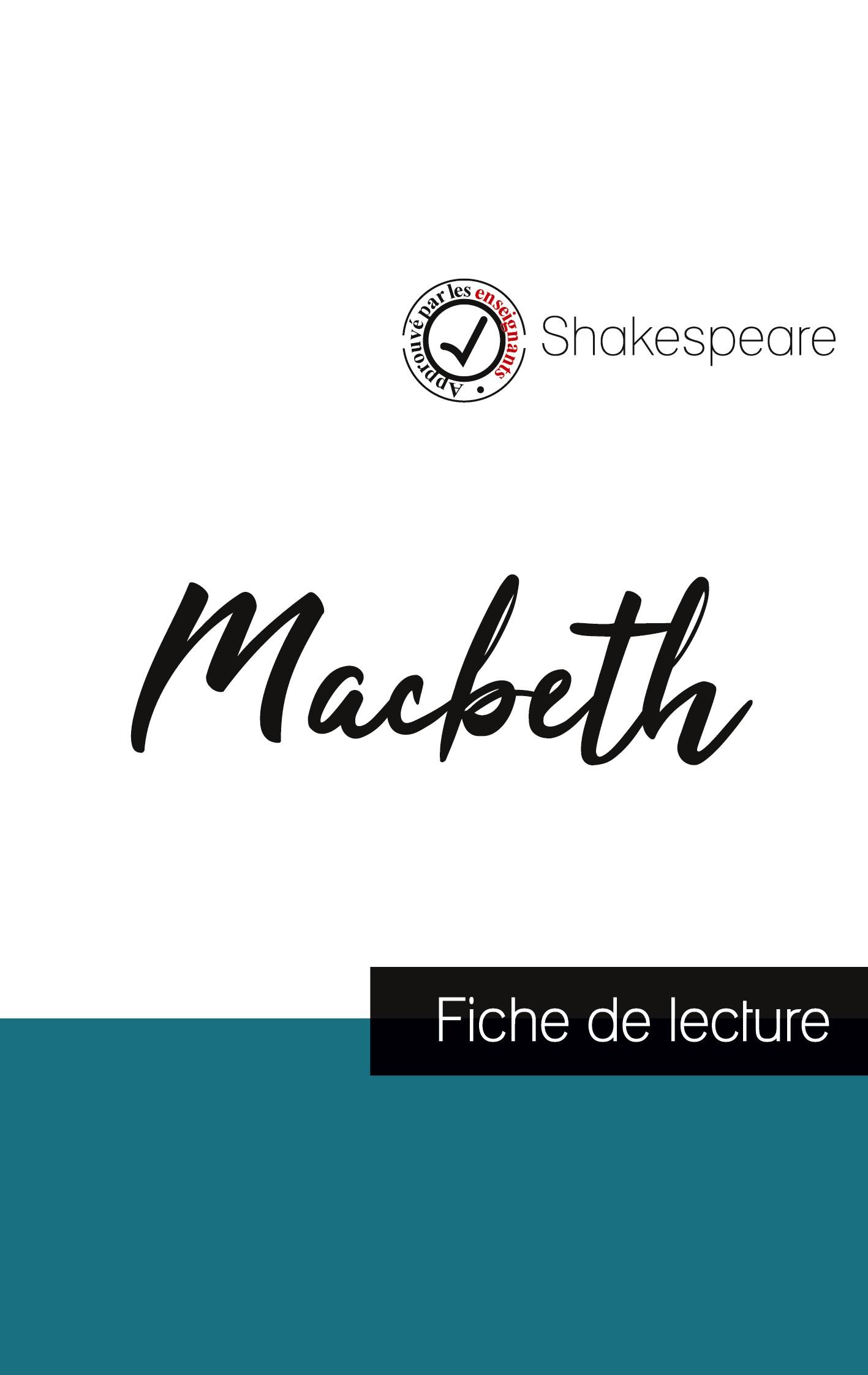Vorderes Coverbild Macbeth de Shakespeare (fiche de lecture et analyse complète de l'oeuvre)
