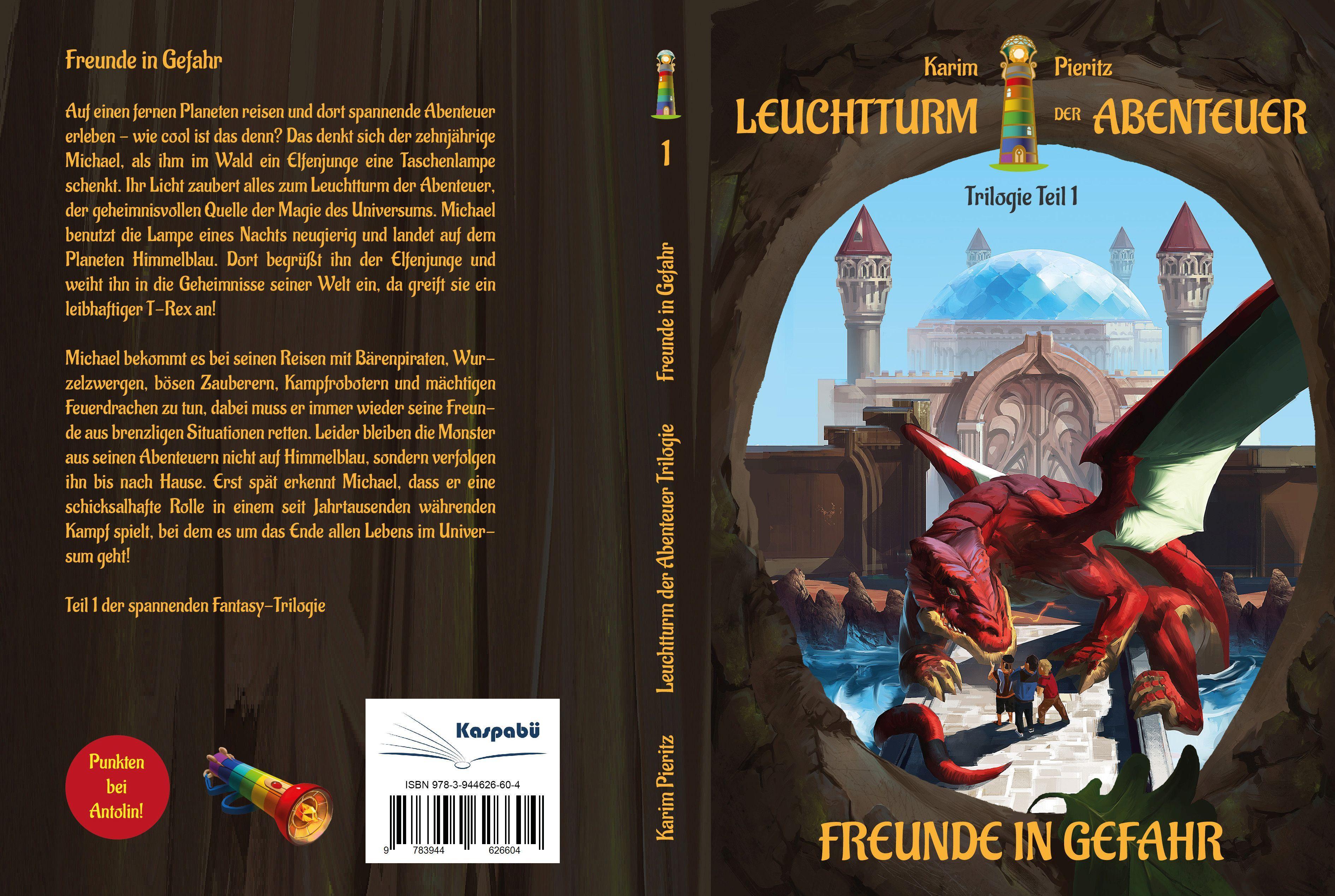 Beispielinhalt (Bild) Leuchtturm der Abenteuer Trilogie 1 Freunde in Gefahr - Kinderbuch ab 10 Jahren