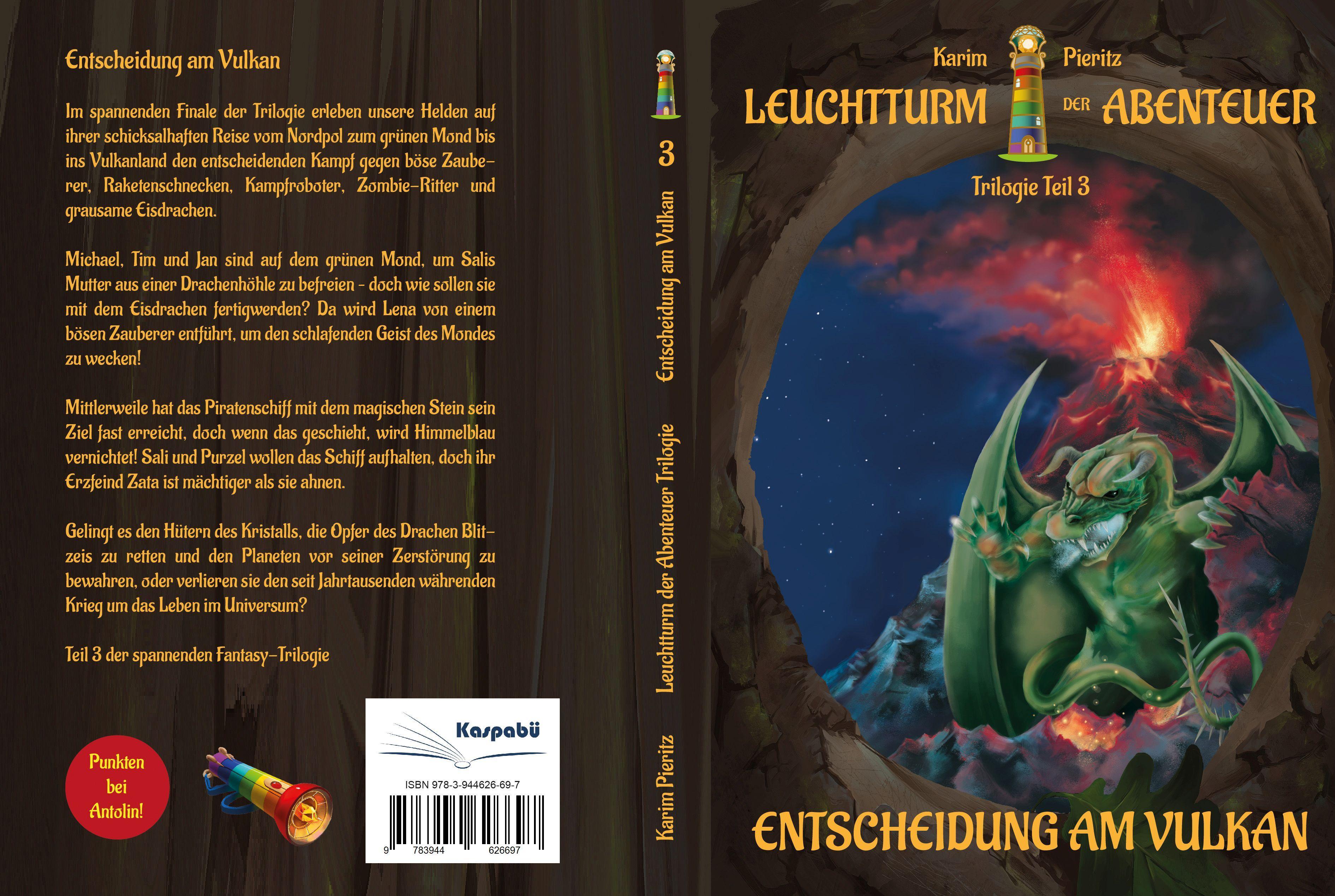 Beispielinhalt (Bild) Leuchtturm der Abenteuer Trilogie 3 Entscheidung am Vulkan - Kinderbuch ab 10 Jahren