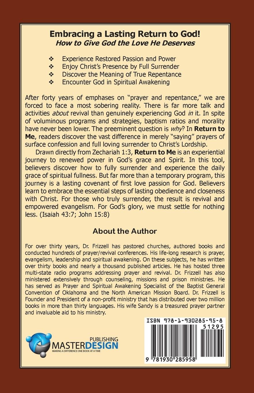 Rückseitencover Return to Me Says the Lord