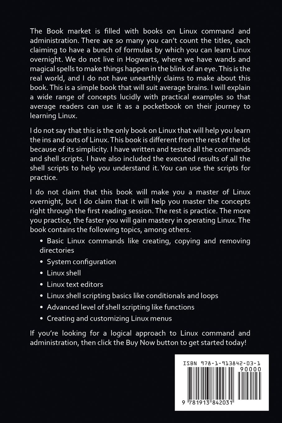 Rückseitencover Linux Command