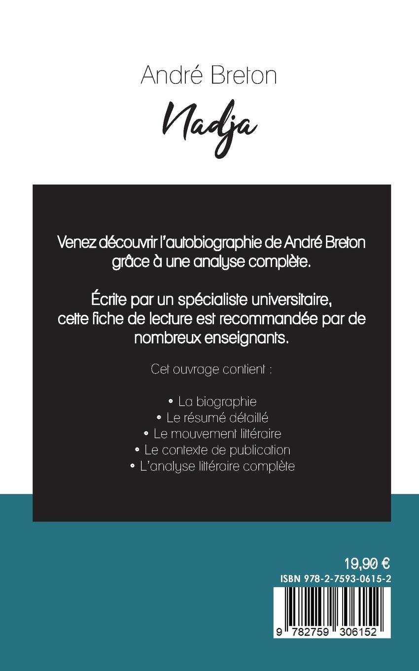 Rückseitencover Nadja de André Breton (fiche de lecture et analyse complète de l'oeuvre)