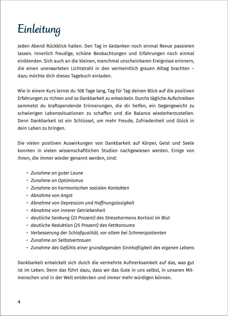 Beispielinhalt (Bild) Ein Kurs in Dankbarkeit