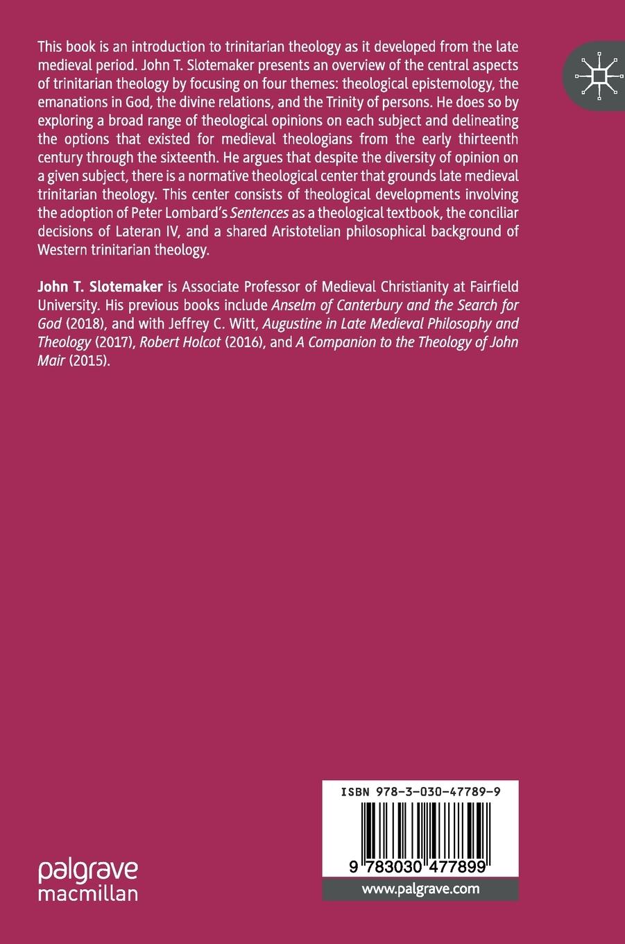 Rückseitencover Trinitarian Theology in Medieval and Reformation Thought