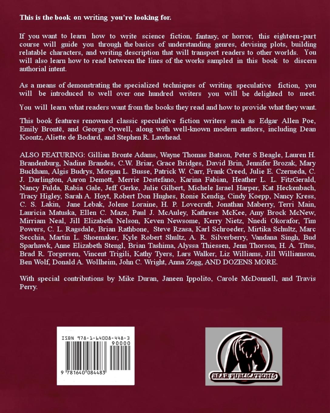 Rückseitencover Writing Speculative Fiction