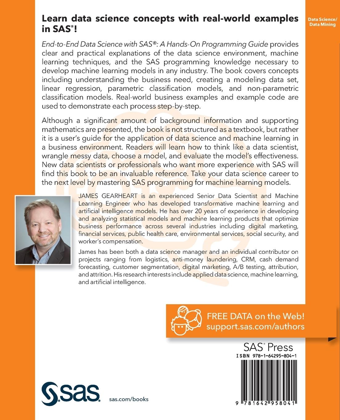 Rückseitencover End-to-End Data Science with SAS