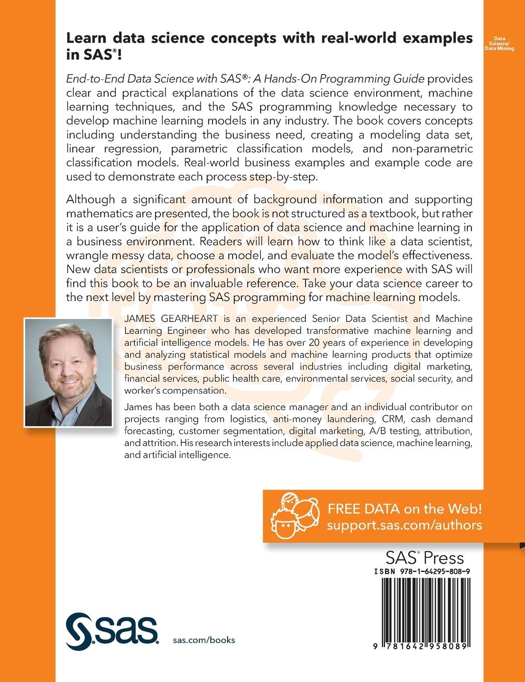 Rückseitencover End-to-End Data Science with SAS