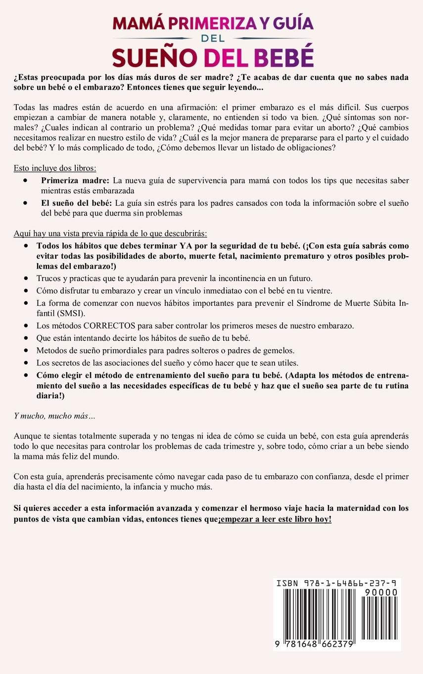 Rückseitencover Mamá primeriza y guía del sueño del bebé- 2 libros en 1