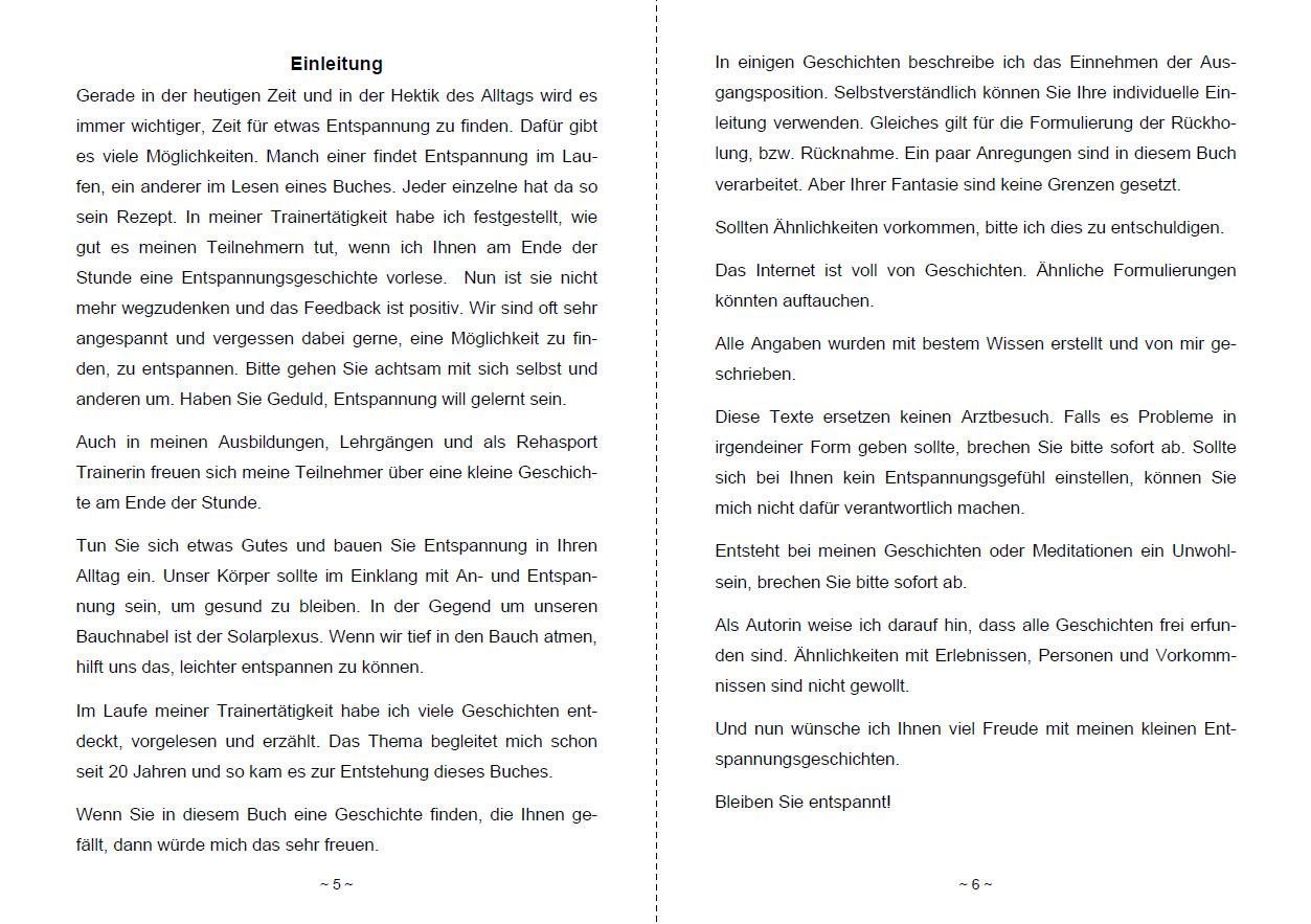 Beispielinhalt (Bild) Entspannungsgeschichten