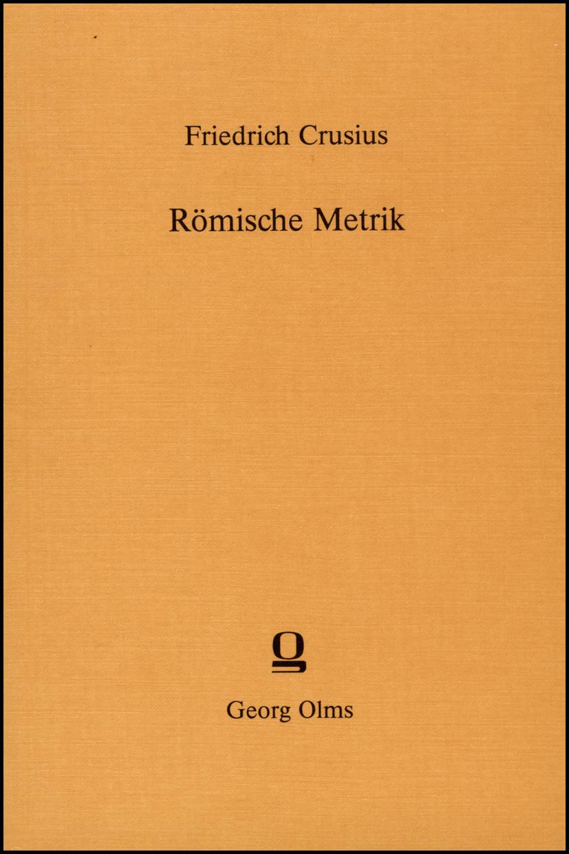 Vorderes Coverbild Römische Metrik