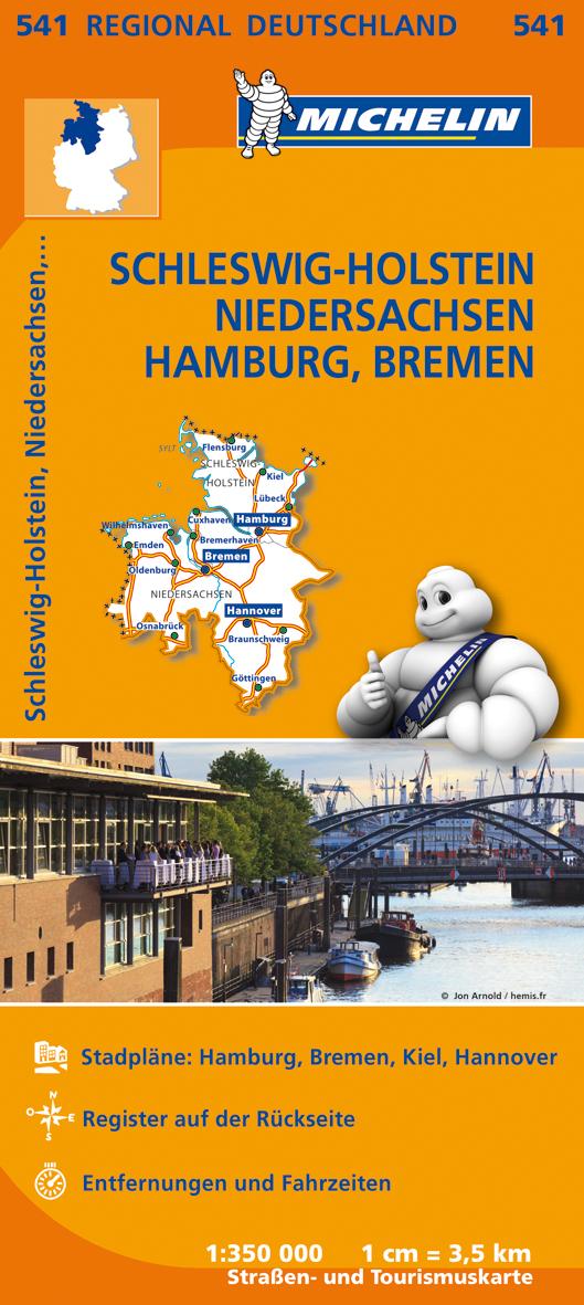 Vorderes Coverbild Michelin Regionalkarte Schleswig-Holstein / Niedersachsen / Hamburg / Bremen 1 : 350 000