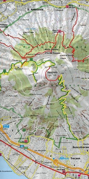 Beispielinhalt (Bild) Golf von Neapel - Ischia - Capri - Amalfitana 1 : 50 000 Autokarte